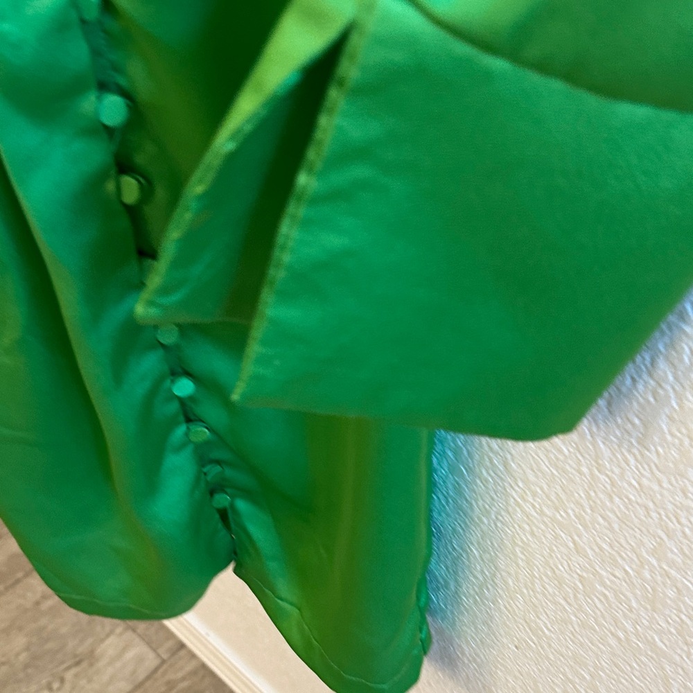 SHEIN Vibrant Green Long Sleeve Dress - Picture 7 of 9